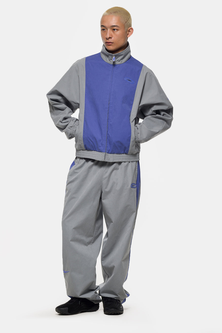Nike Patta Track Jacket in Particle Grey/Sapphire - Notre