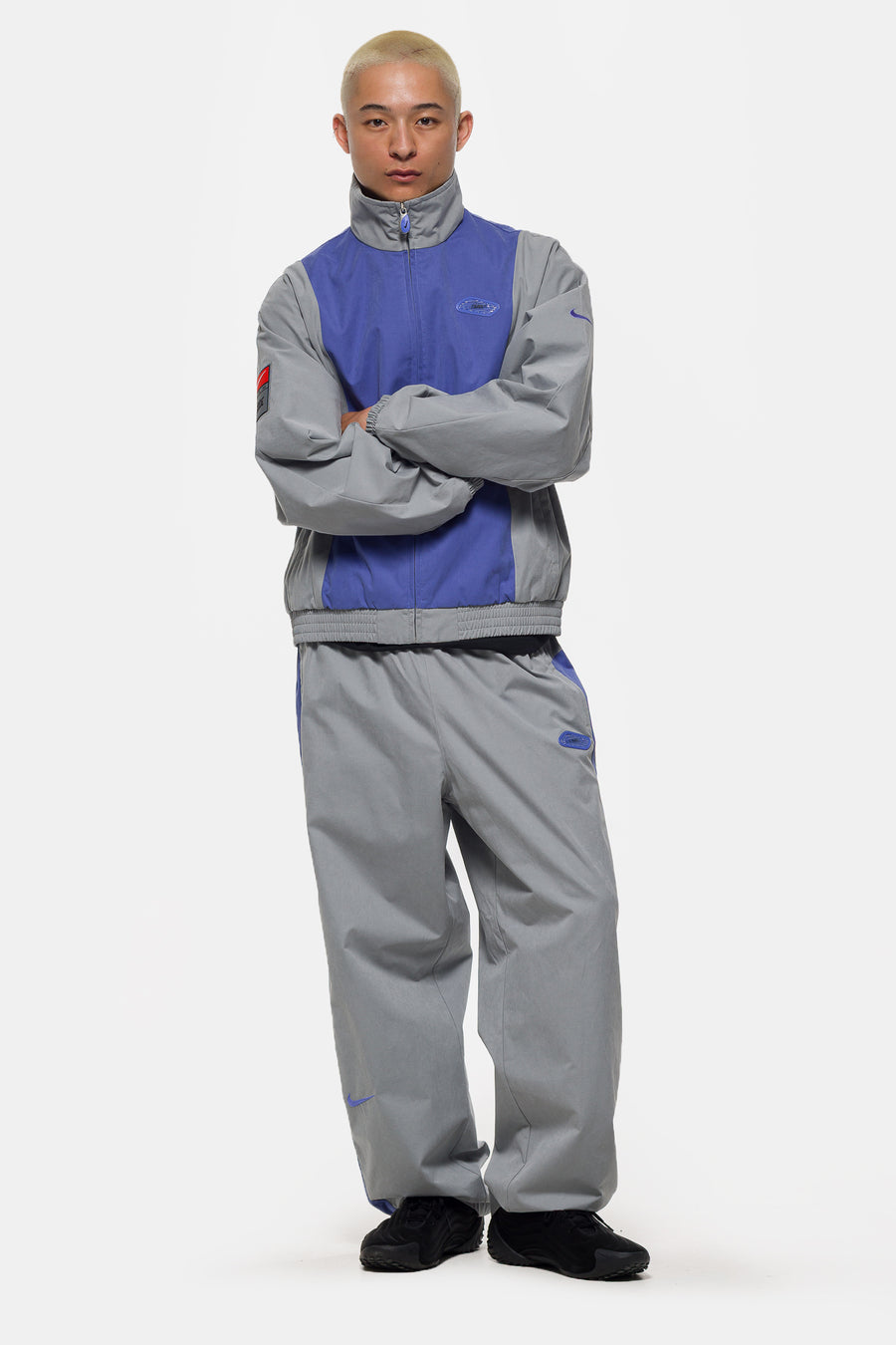 Nike Patta Track Pant in Particle Grey/Sapphire - Notre