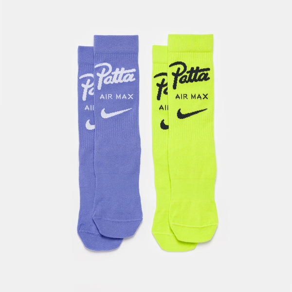 レッグウェア Nike Patta Crew Socks (2 Pairs) 25-27cm Patta x Nike Crew Socks 2-pack (Cyber/Sapphire) - Patta