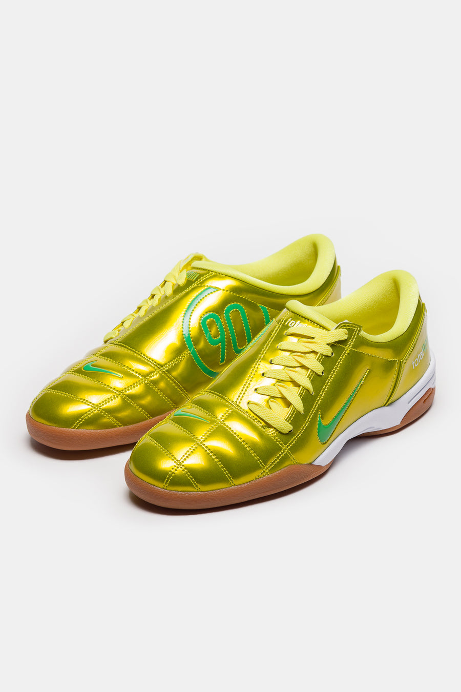 Nike T90 SP Sneaker in Dynamic Yellow/Green Spark/Gum Medium Brown - Notre