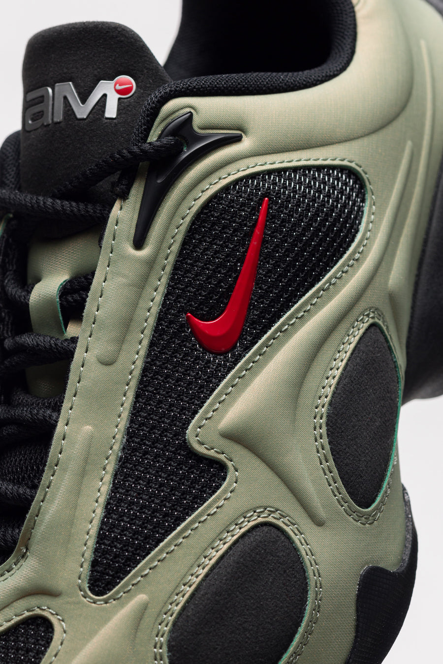 Nike Air Max Muse Sneaker in Black/University Red/Oil Green - Notre