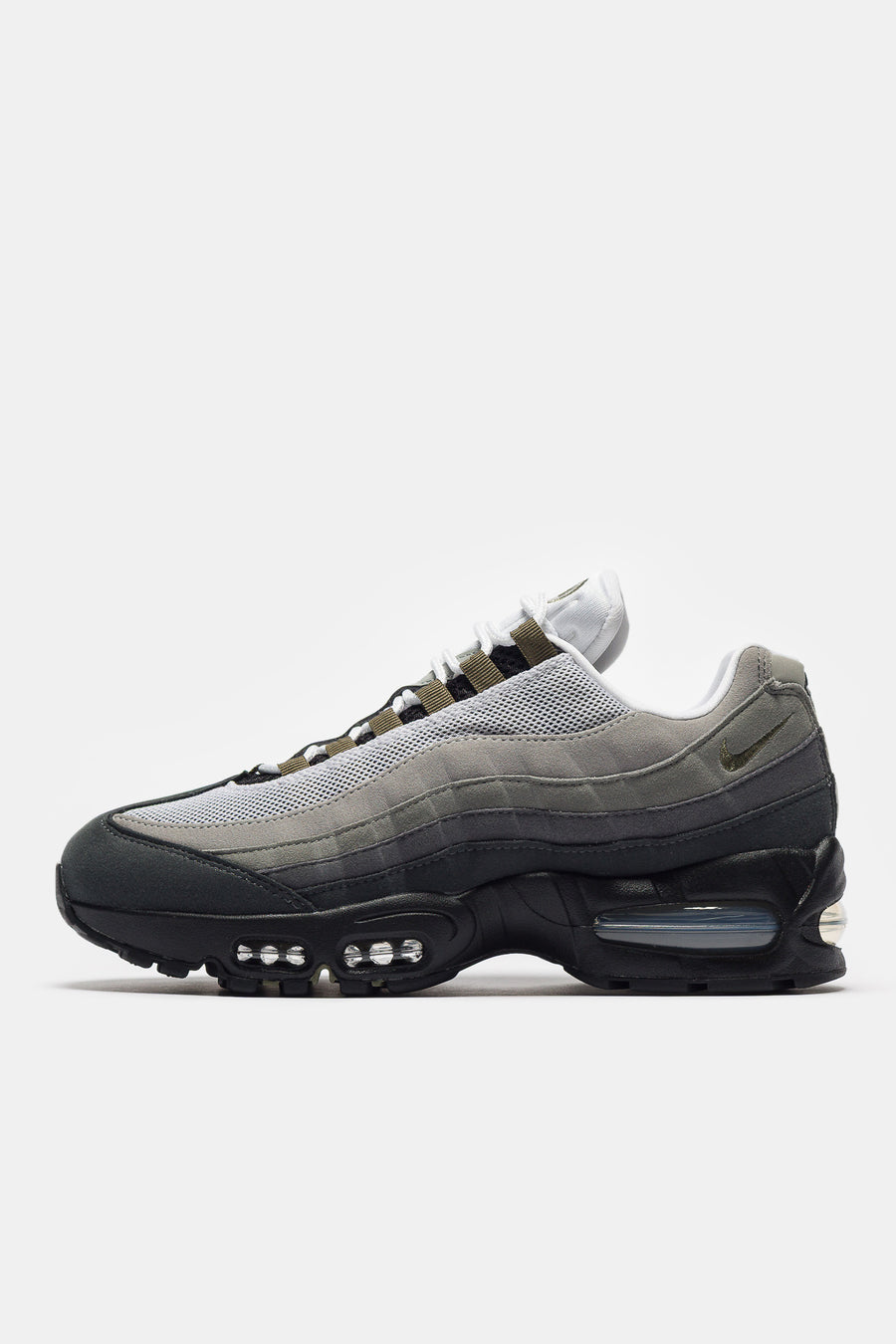 Air Max 95 OG Sneaker in Black/Medium Olive/White/Reflect Silver