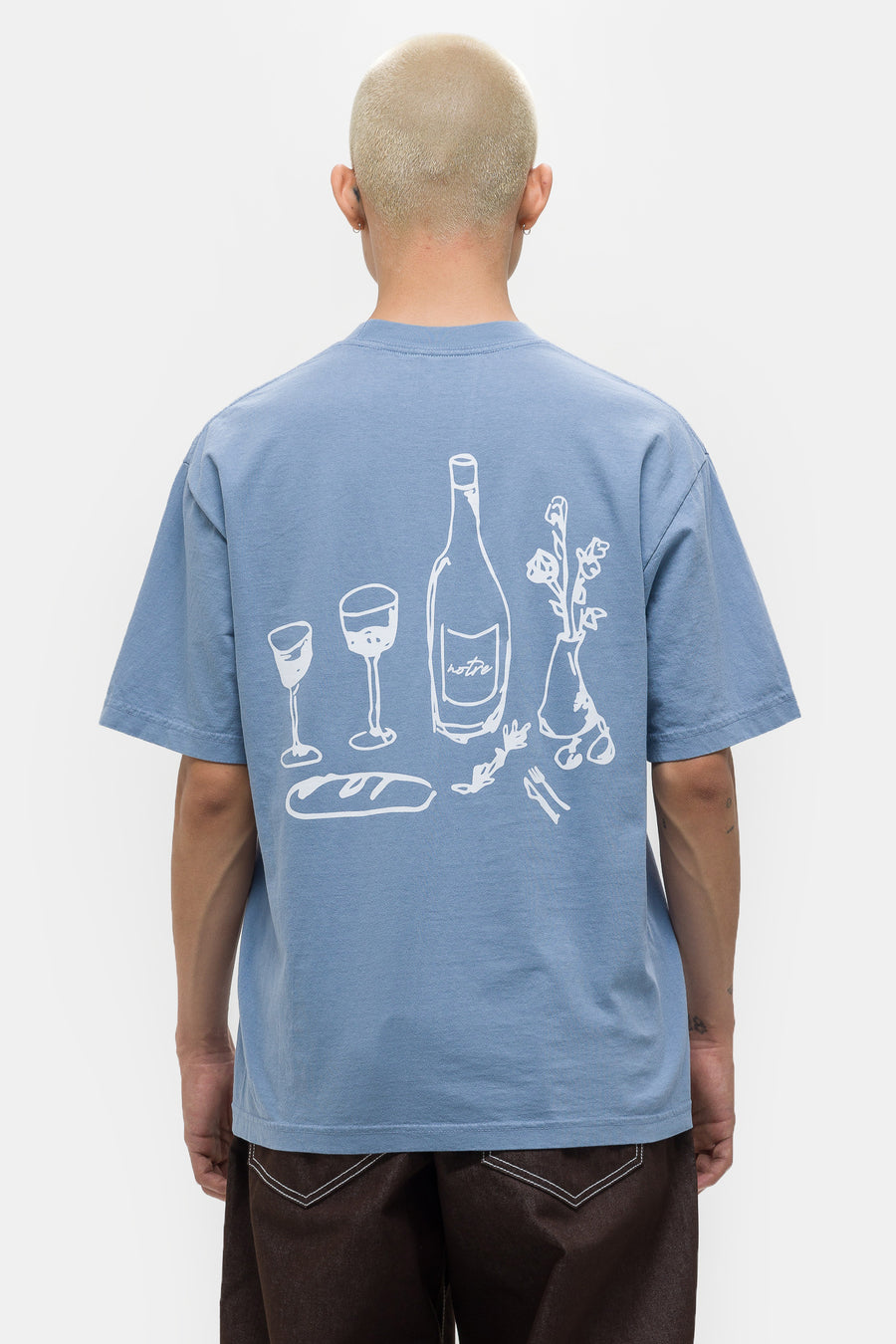 Notre Wine T-Shirt in Clear Blue - Notre