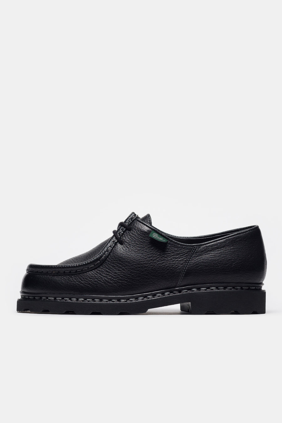 Paraboot Michael Moc Lace-Up Shoe in Black Deer Leather - Notre