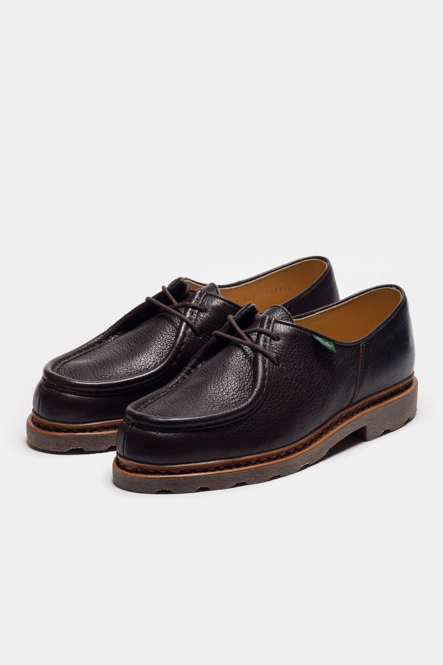 Paraboot Michael Moc Lace-Up Shoe in Brown Deer Leather - Notre