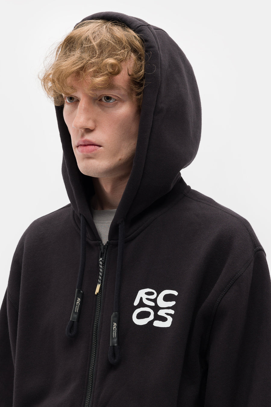 RC Outdoor Supply Stack Logo Zip Up Hoodie in Black - Notre