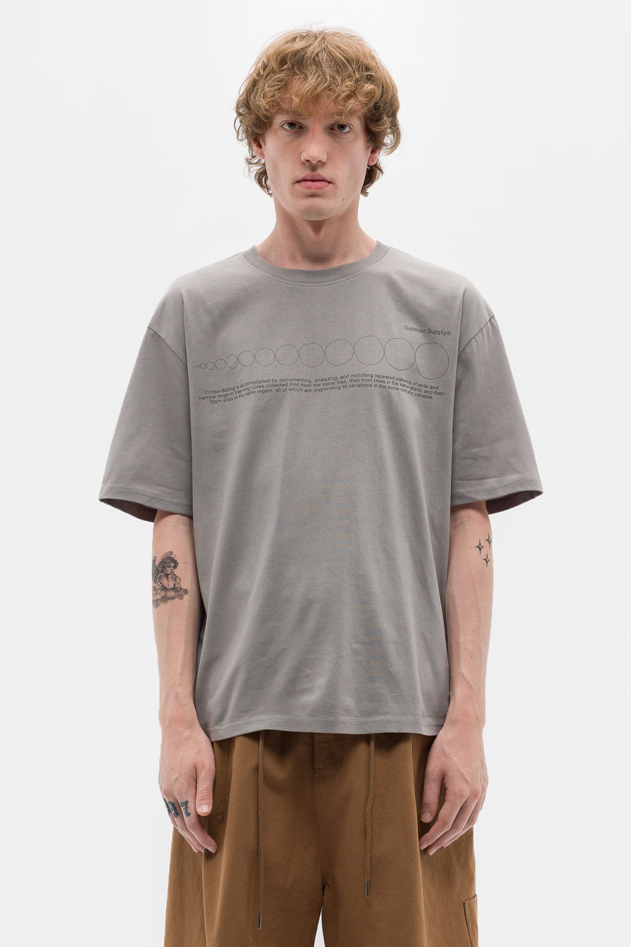 RC Outdoor Supply Tree Rings SS T-Shirt	in Grey - Notre