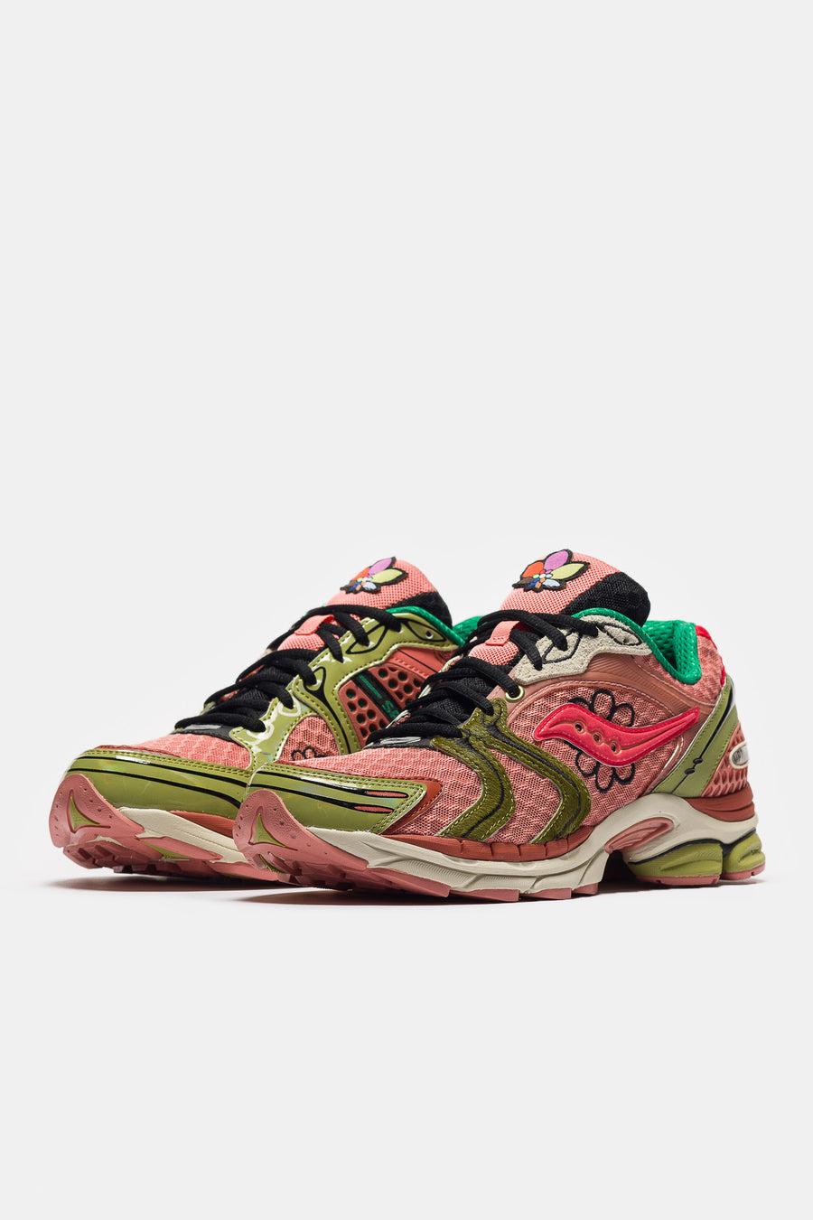 Jae Tips ProGrid Triumph 4 Sneaker in Peach/Leaf