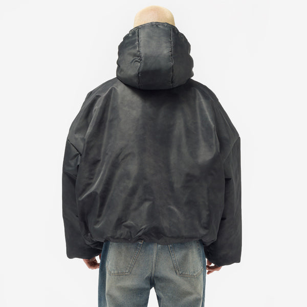 shawl collar puffer jacket