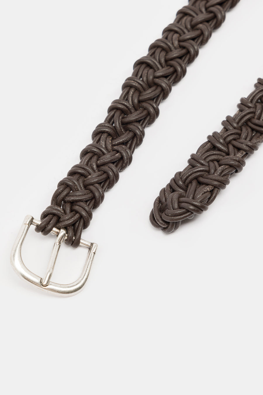 mfpen Braided Leather Belt in Brown - Notre