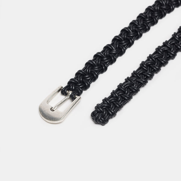 小物 mfpen 25SS Hand-Braided Leather Belt Hand-Braided Leather Belt in Black