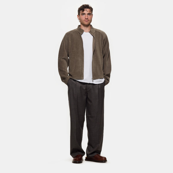 【Mfpen】SERVICE TROUSERS solidgreywool s Service Trousers - Dark Grey Tropical Wool – mfpen