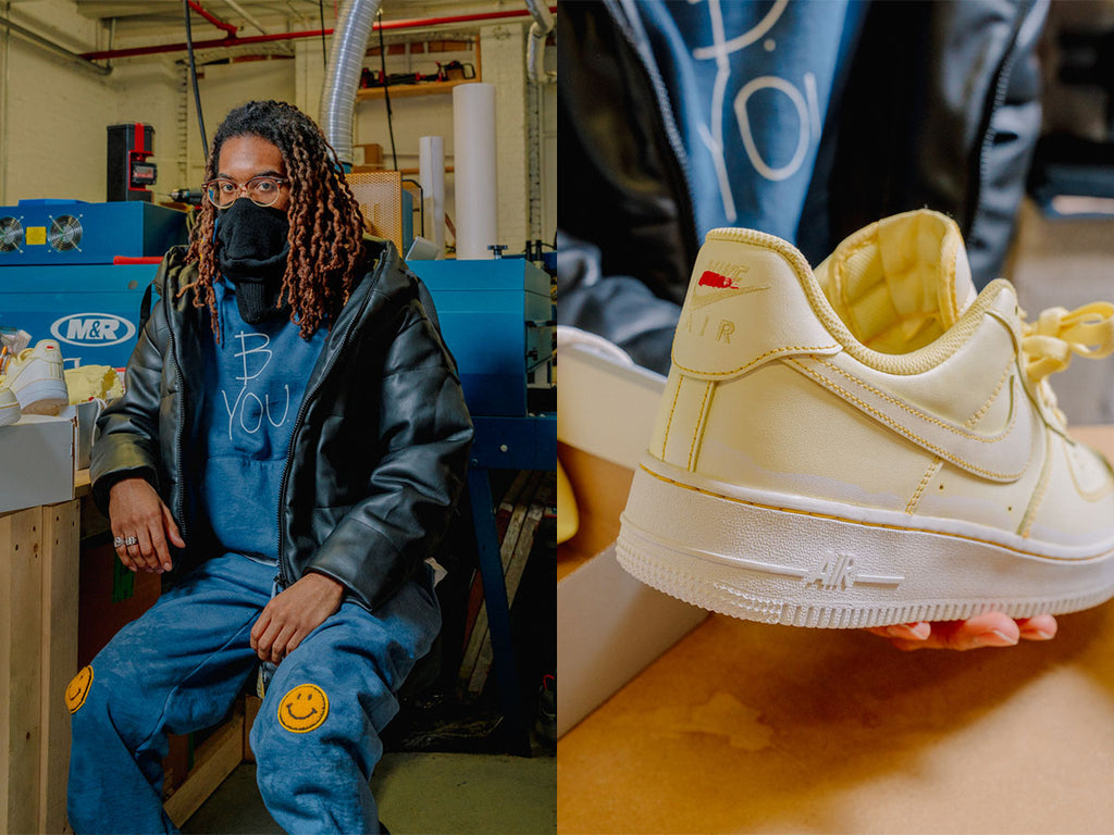 靴 Ron Louis HAND DIP-DYED AIR FORCE 1 Ron Louis Dips In and Glows Up - Notre