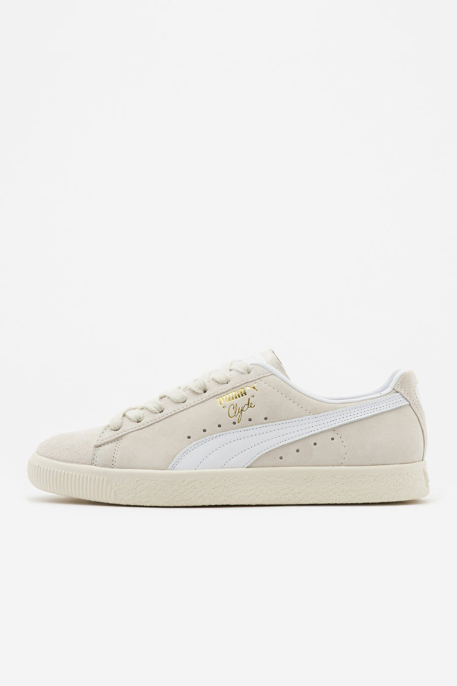 PUMA Men's Clyde Premium Sneaker Frosted Ivory/White - Notre