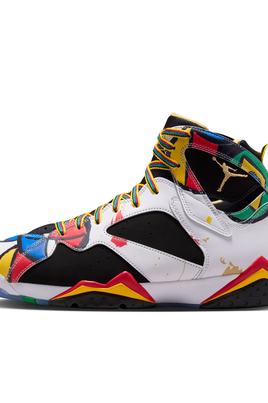 Air Jordan 7 Retro BB in White/Metallic Gold/Sport Red