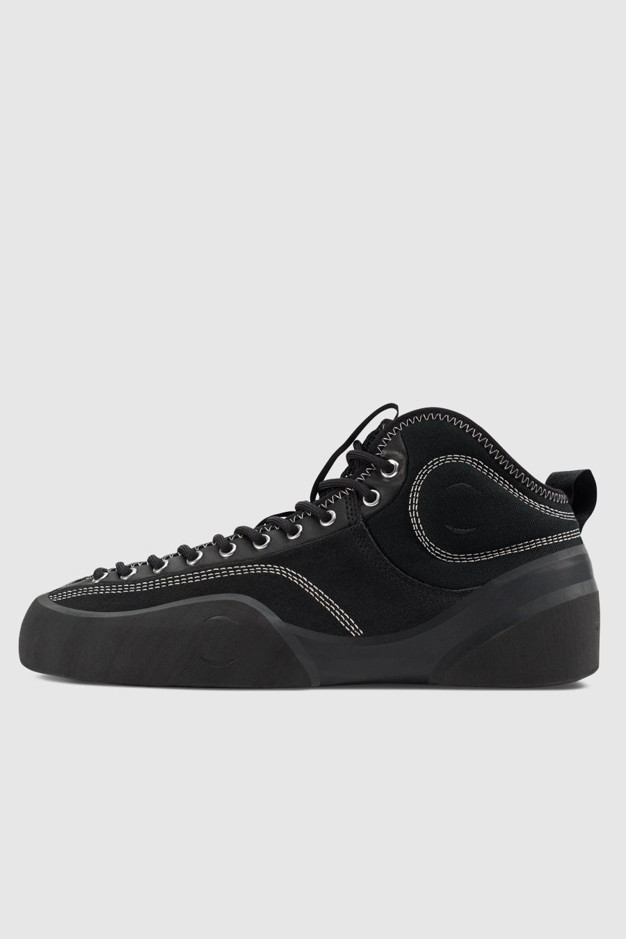 Village PM 1 Mid PM Sneaker in Black/Natural Black - Notre