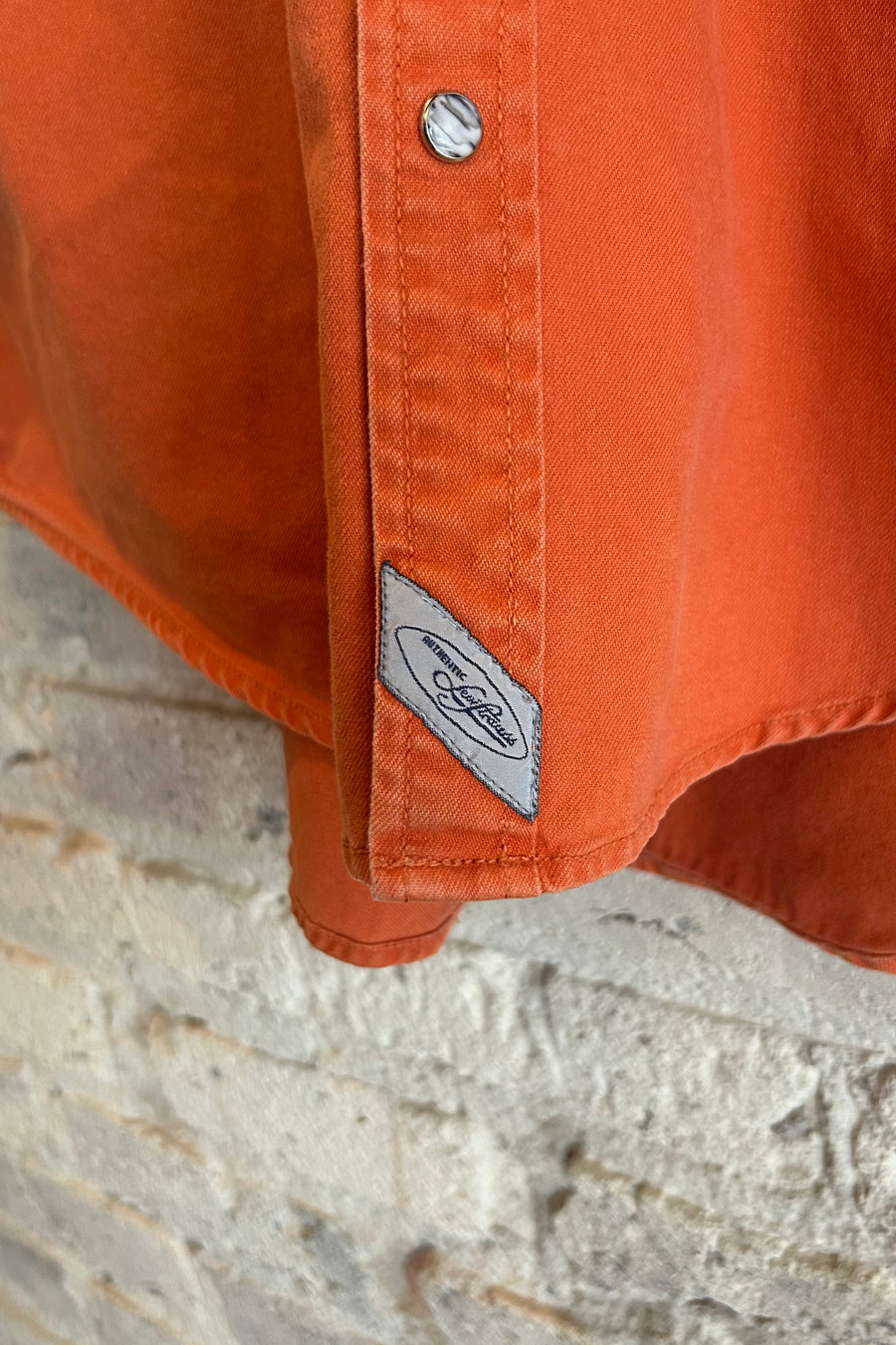 Wesley Supply Co 1980's Levi's Pearl Snap Western Shirt in Orange - Notre