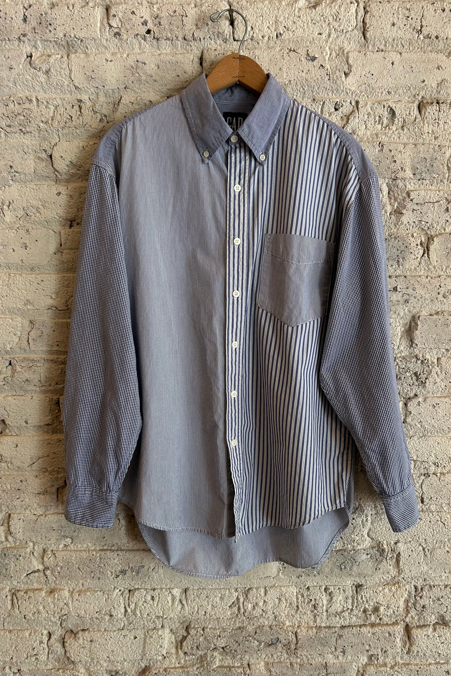 Wesley Supply Co 2000's Gap End Of Day Patchwork Shirt in Light Blue - Notre