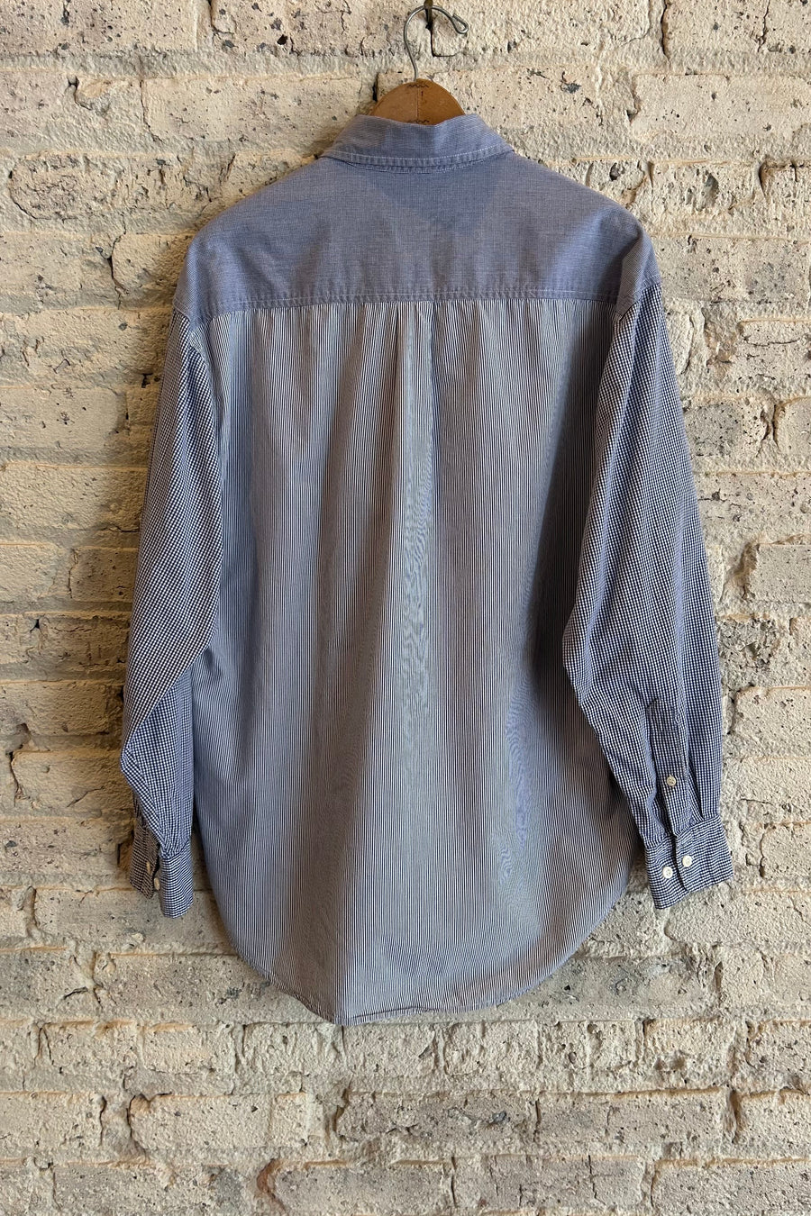 Wesley Supply Co 2000's Gap End Of Day Patchwork Shirt in Light Blue - Notre