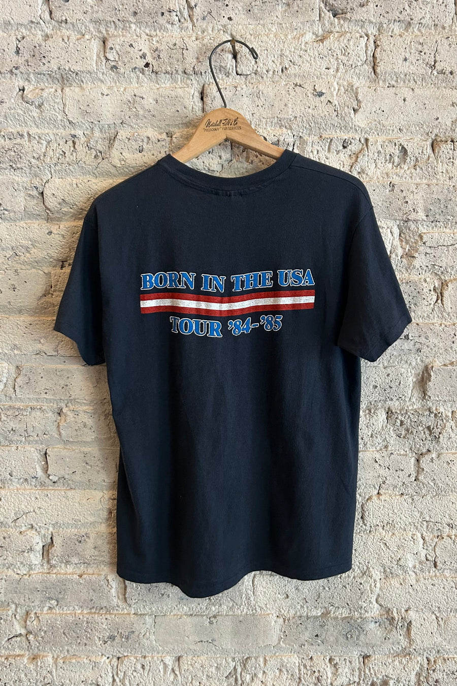Wesley Supply Co 1980's Bruce Springsteen Born in the USA T-Shirt in Black - Notre