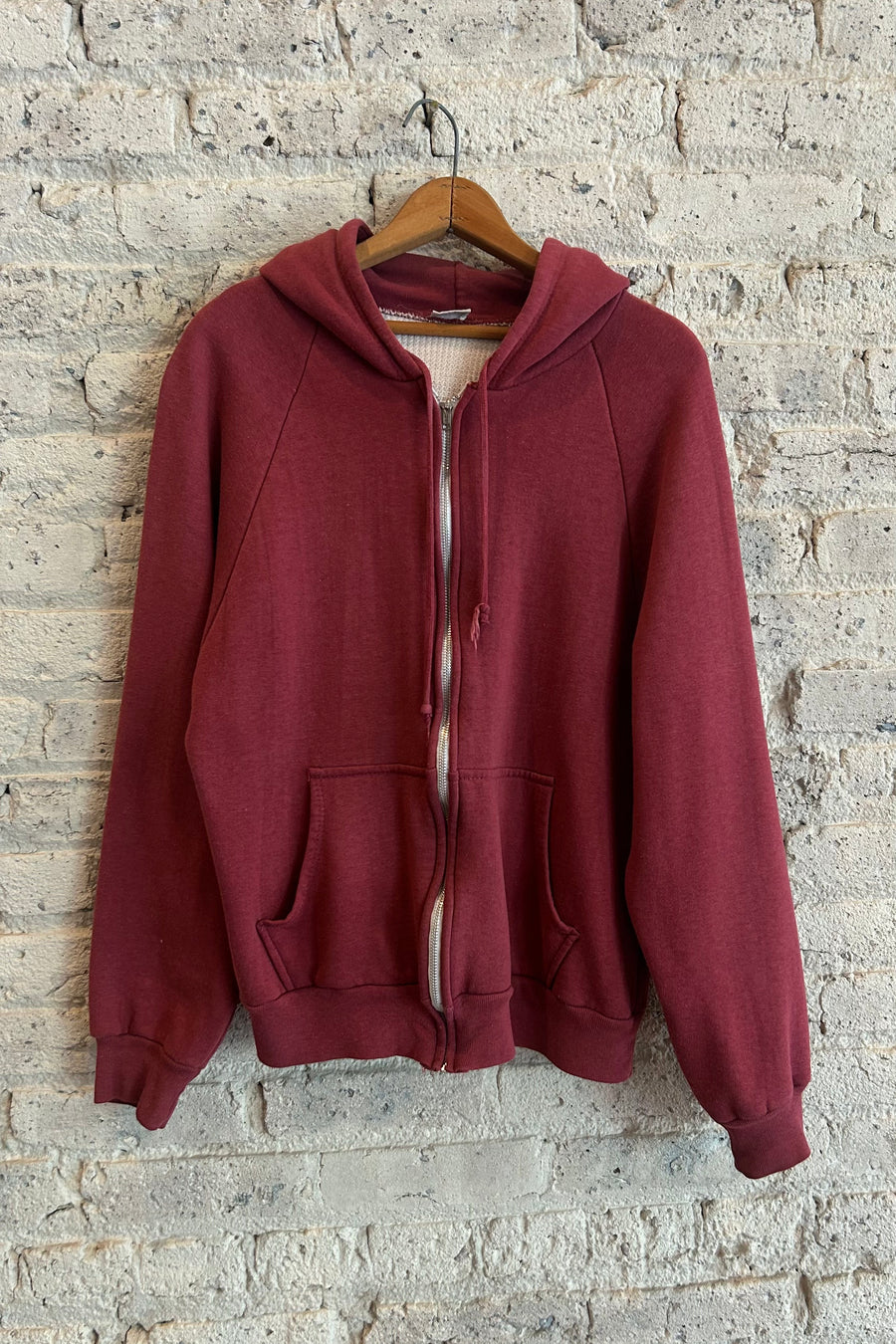 Wesley Supply Co 1980's McGregor Thermal Lined Zip Up Hoodie in Burgundy - Notre