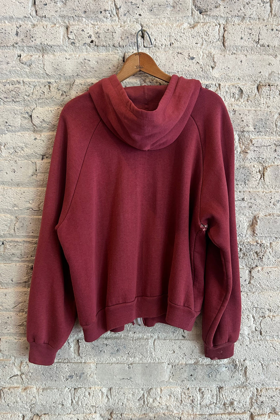 Wesley Supply Co 1980's McGregor Thermal Lined Zip Up Hoodie in Burgundy - Notre