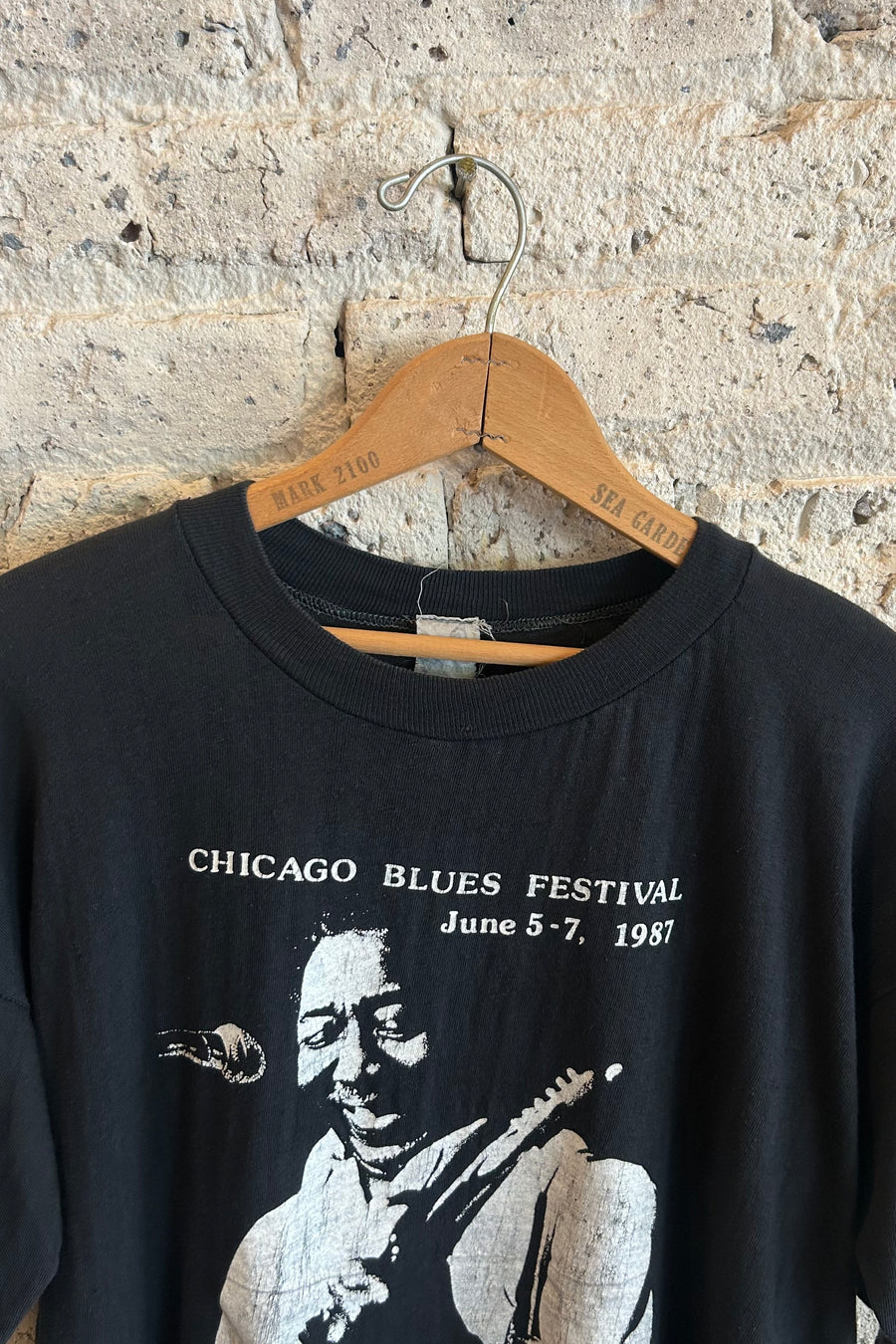 Wesley Supply Co 1980's Chicago Blues Festival B.B King T-Shirt in Black - Notre
