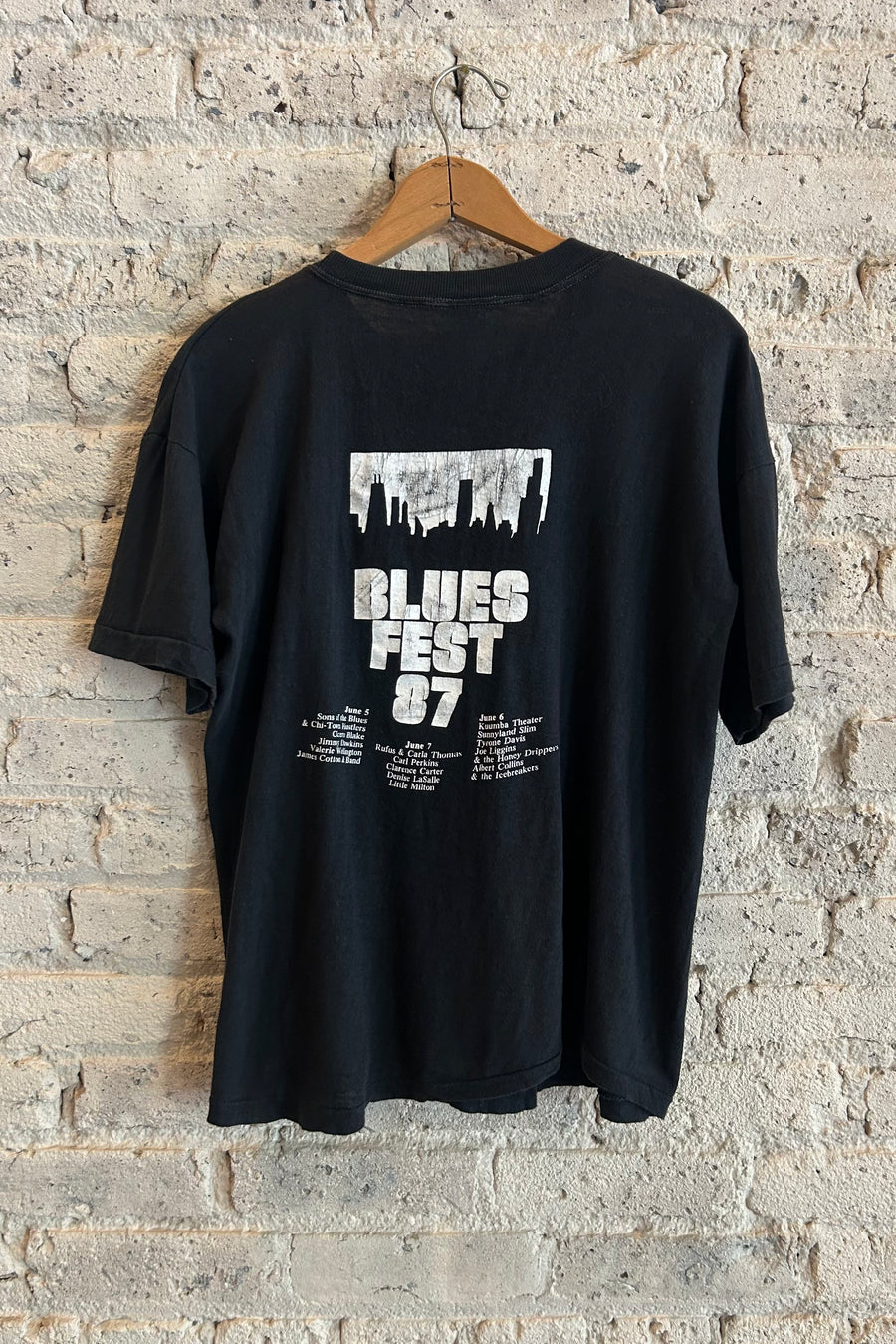 Wesley Supply Co 1980's Chicago Blues Festival B.B King T-Shirt in Black - Notre