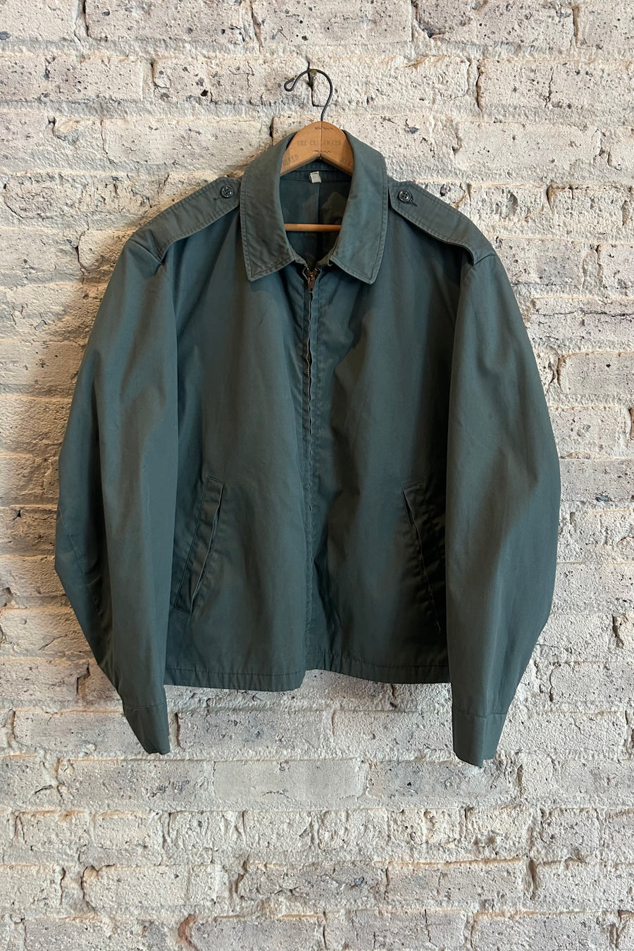 Wesley Supply Co 1970's Military Waist Jacket in Teal - Notre
