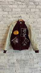 60’s 70’s BUTWIN Varsity Jacket Vintage Vintage Butwin Leather Wool Varsity Jacket Size 32 Letterman