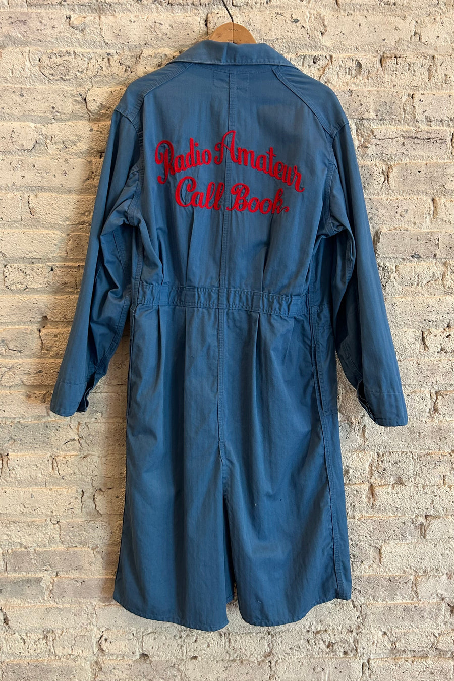 Wesley Supply Co 1960's Herringbone Twill Radio Amateur Shop Coat in Blue - Notre