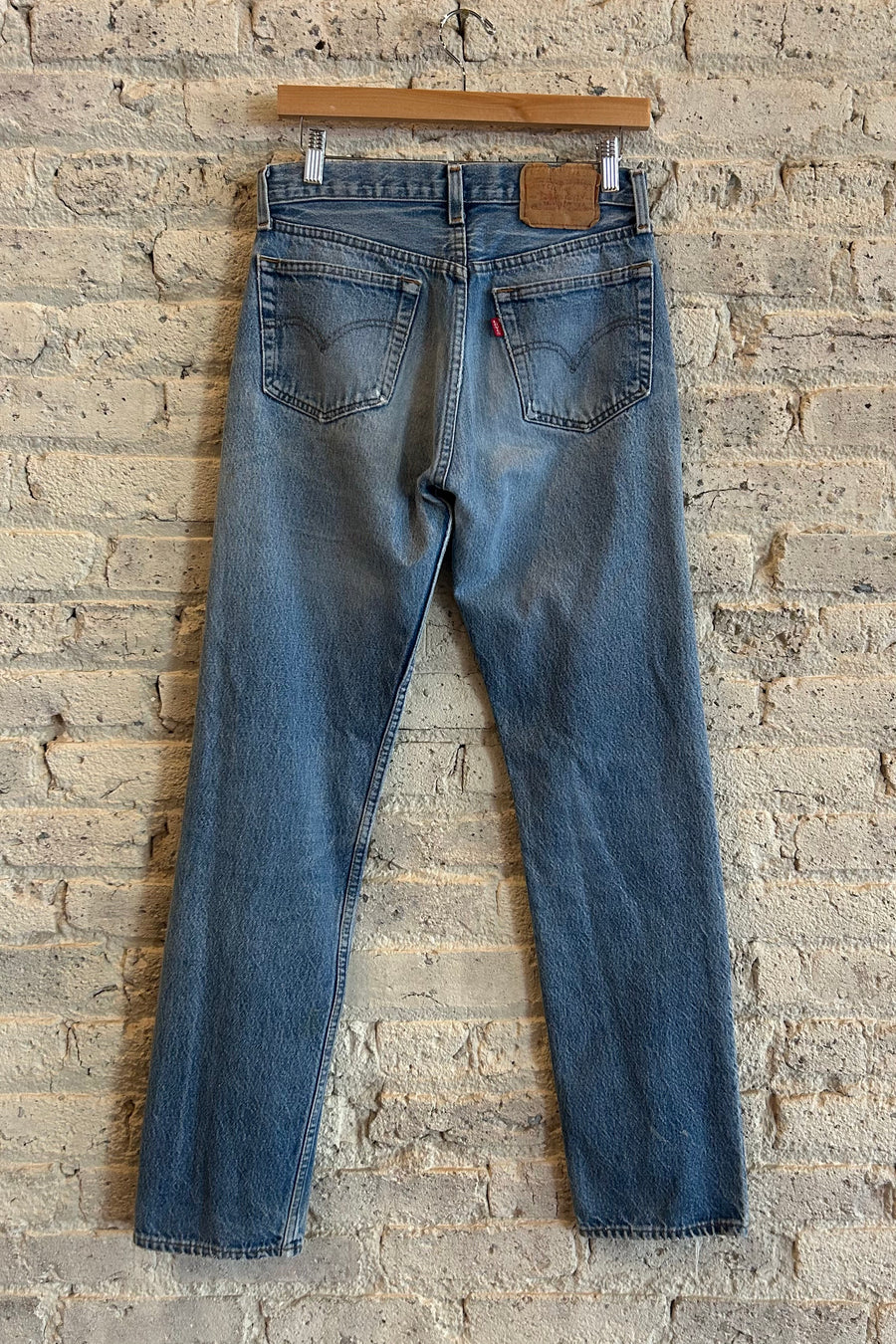 Wesley Supply Co 1980's Levi's 501 Distressed and Patchworked Jean in Light Blue - Notre