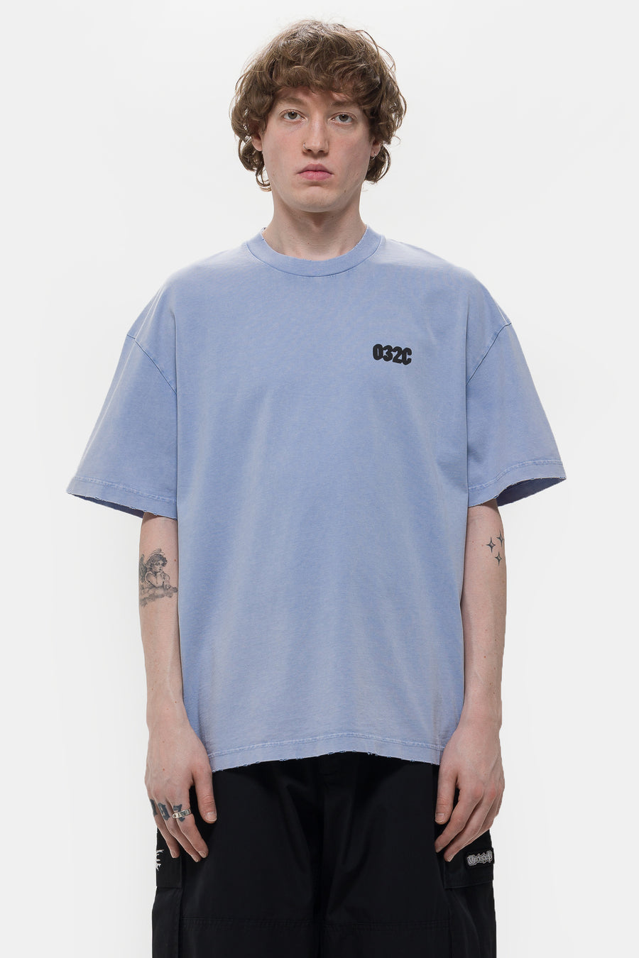 032C 032C Loves T-Shirt in Faded Light Blue - Notre