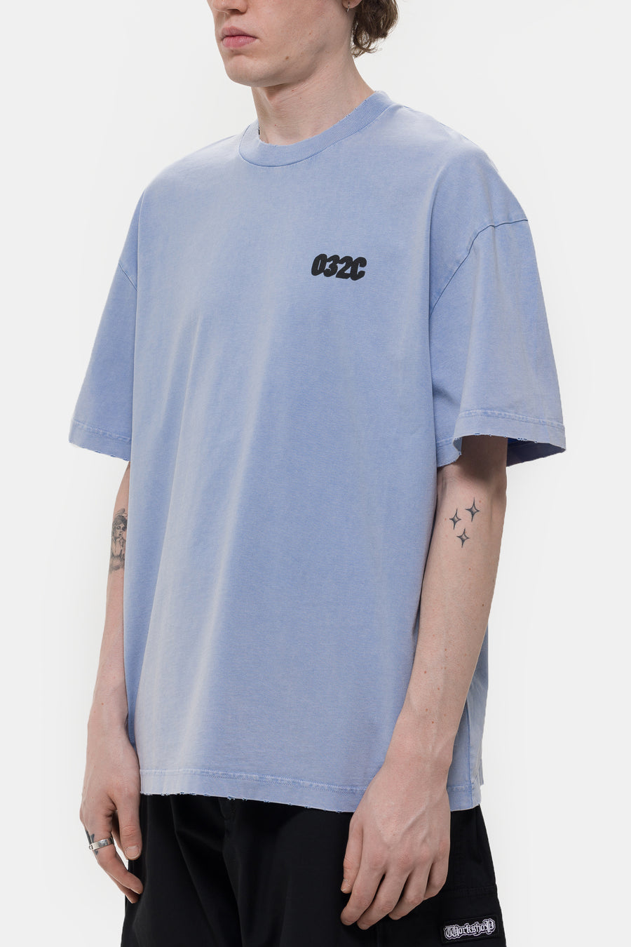 032C 032C Loves T-Shirt in Faded Light Blue - Notre