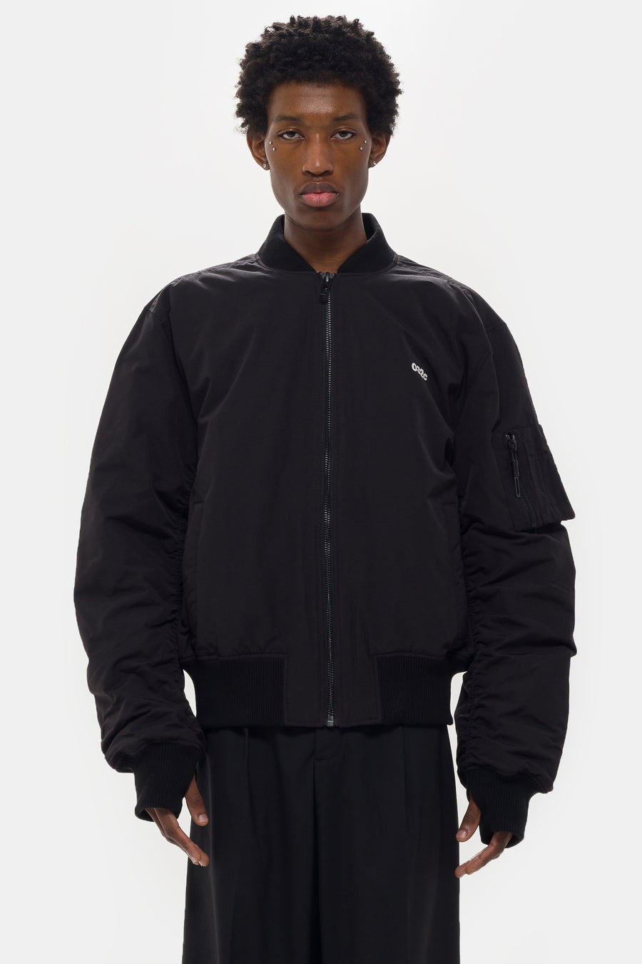 032C Guest List Classic Bomber Jacket in Black - Notre