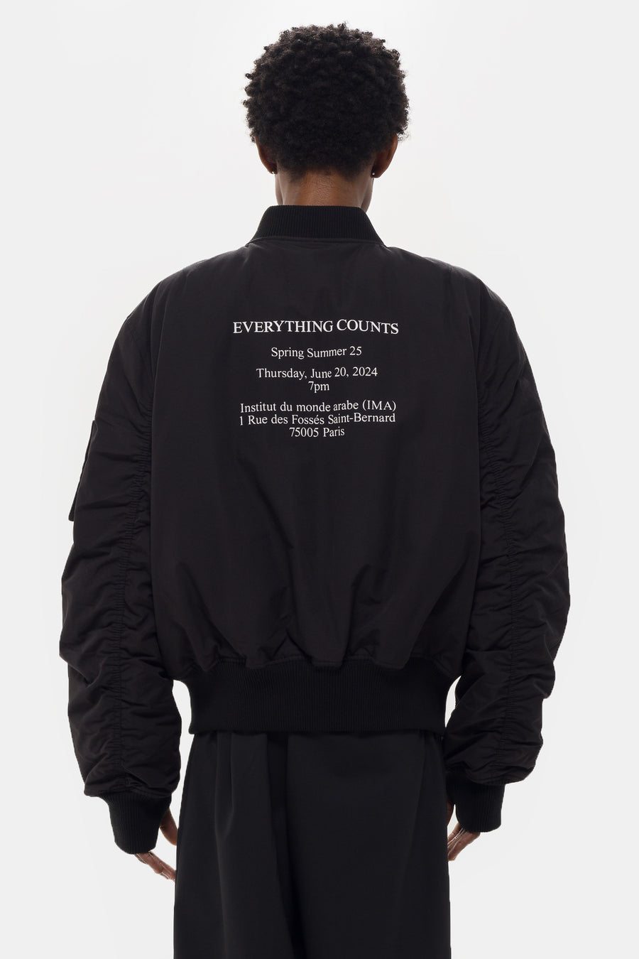 032C Guest List Classic Bomber Jacket in Black - Notre