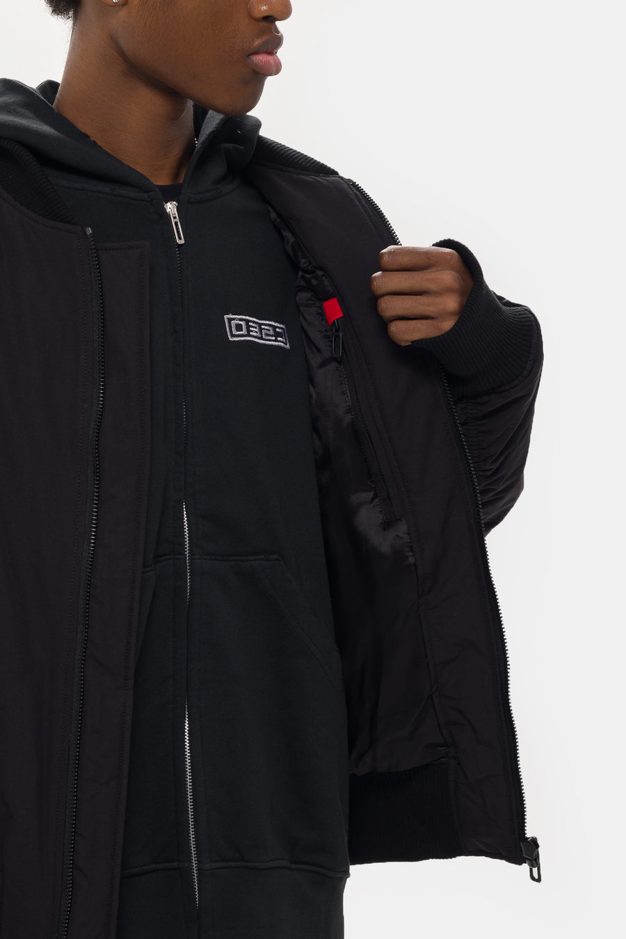 032C Guest List Classic Bomber Jacket in Black - Notre