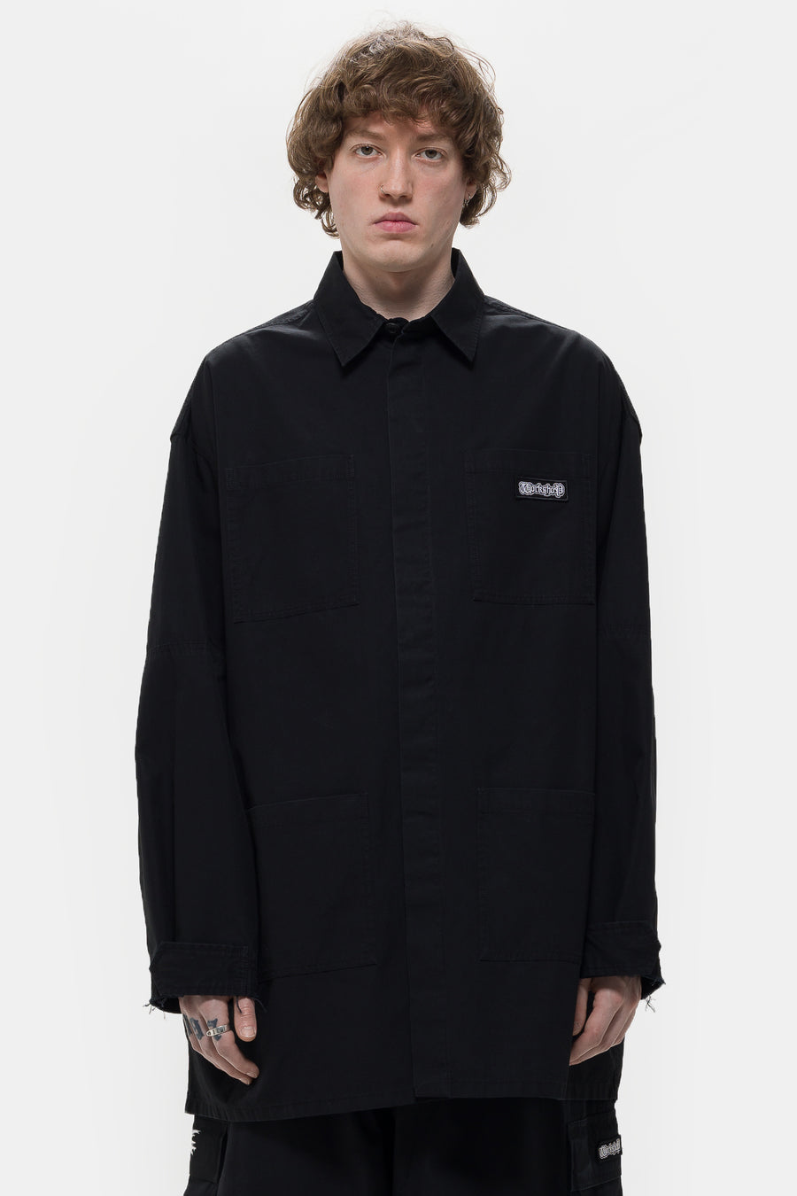 032C Intermission Cargo Overshirt in Black - Notre