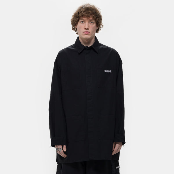 Intermission Cargo Overshirt in Black