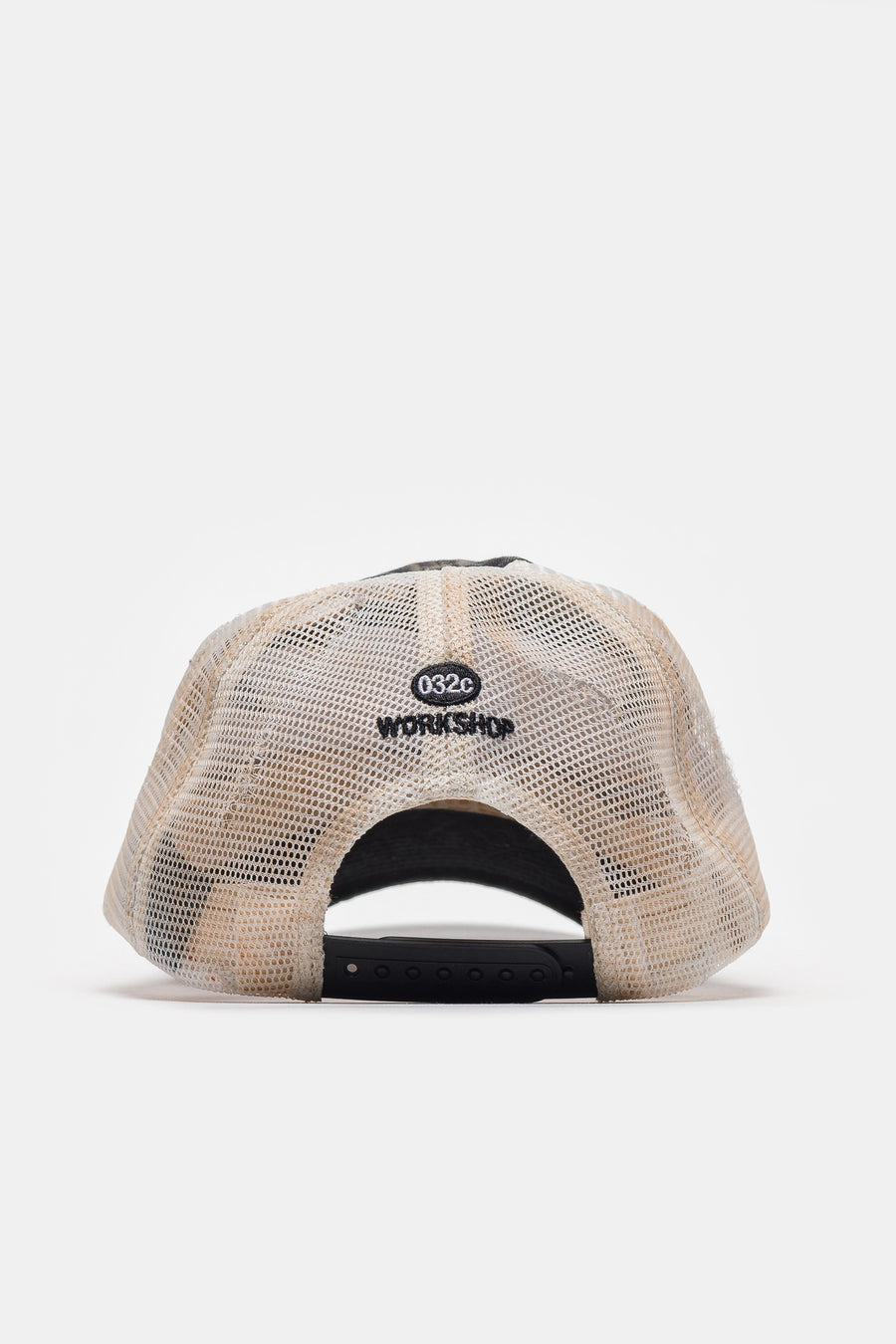 ★032c★ U LUCKY STRIKE CAP WASHED BLACK DIRTY WHITE MESH Lucky Strike Hat in Washed Black - 032c