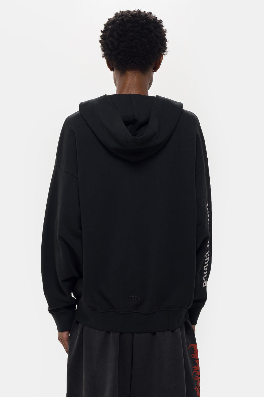 パーカー・フーディ 032c 032C content maxi hoodie SS23-C-2040 (SS23 C 2040) Routine Zip Hoodie in Faded Black - 032c