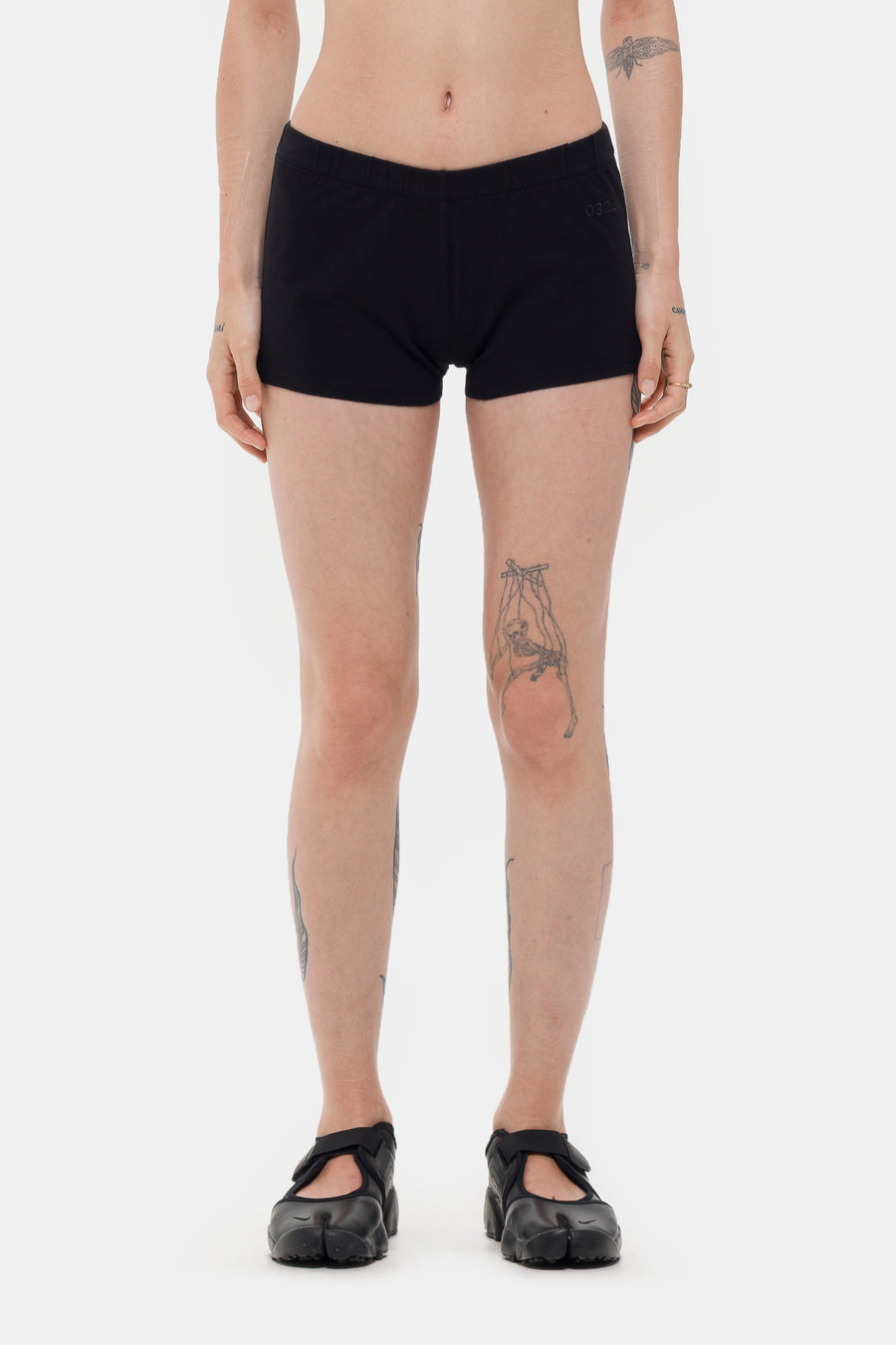 032C Super Bad Jersey Dress and Hotpants in Faded Black - Notre