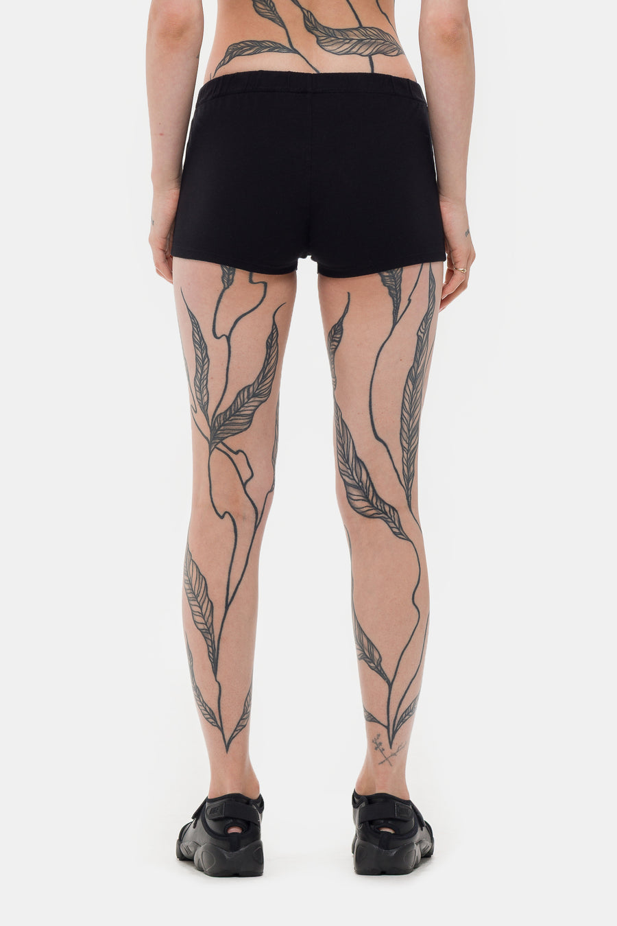 032C Super Bad Jersey Dress and Hotpants in Faded Black - Notre