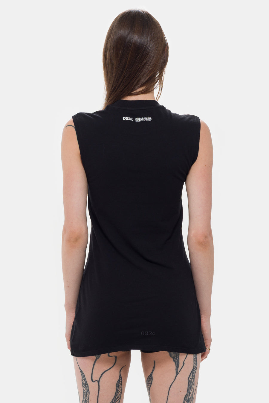 032C Super Bad Jersey Dress and Hotpants in Faded Black - Notre