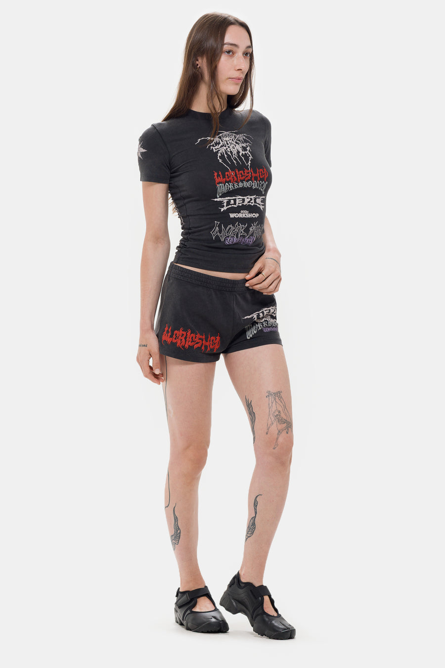 032C Telepresence Comfort Short in Faded Black - Notre