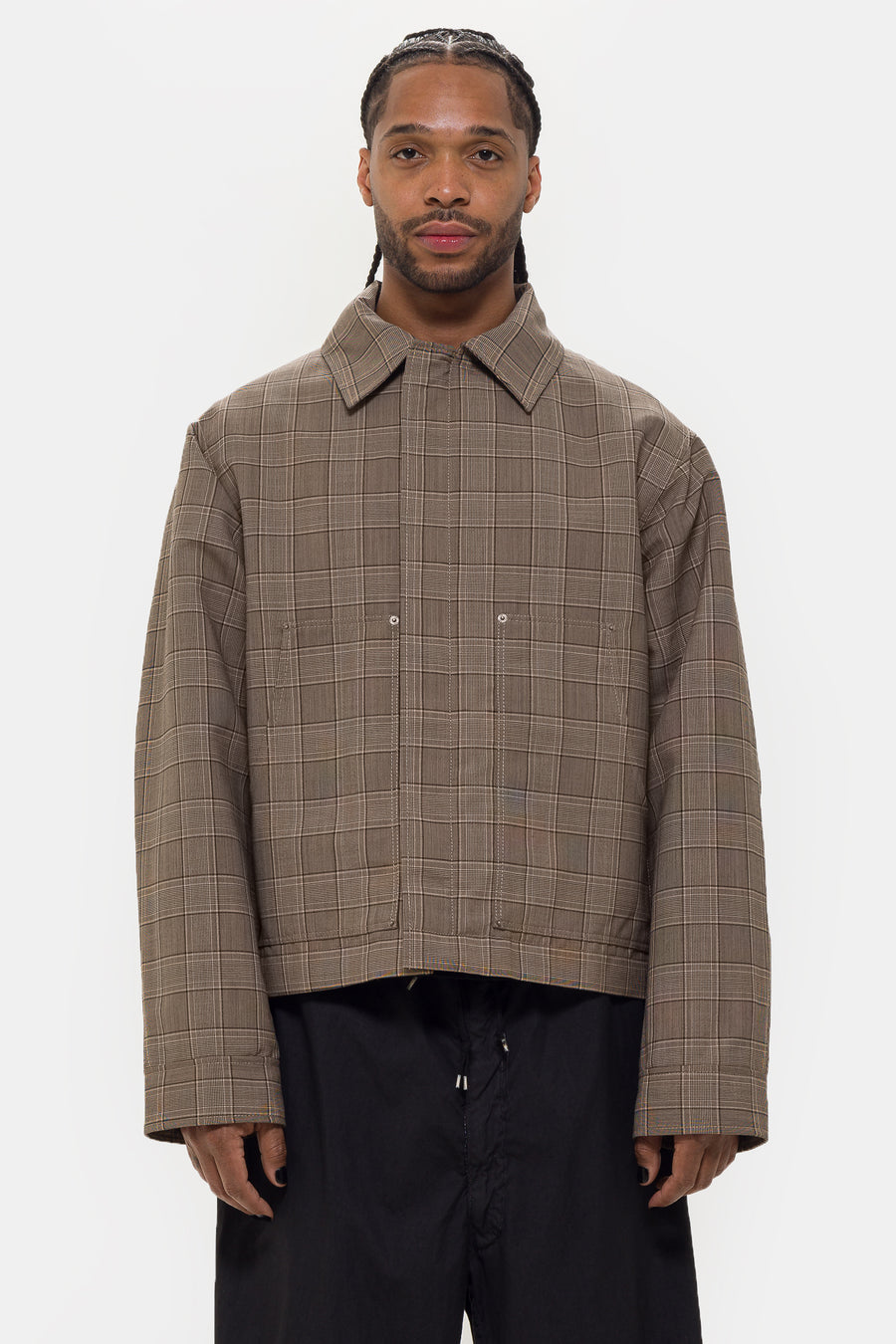 424 Chore Jacket in Brown Check - Notre