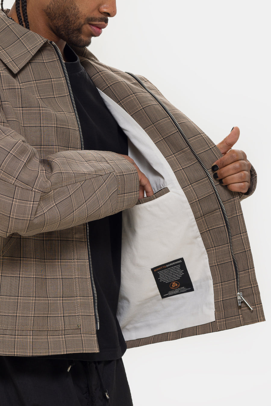 424 Chore Jacket in Brown Check - Notre