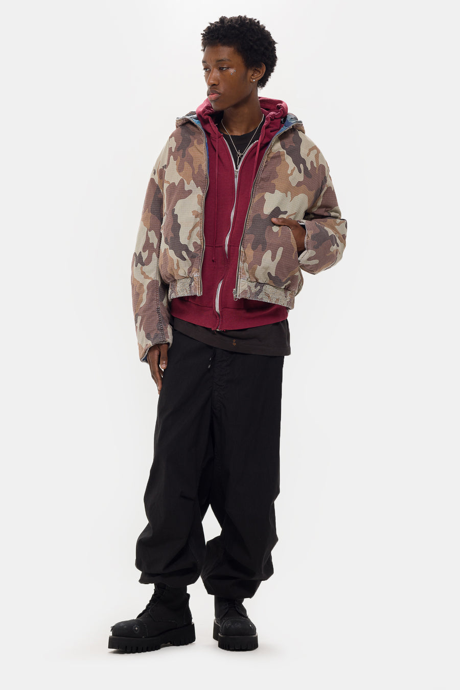 424 Reversible Bomber in Reno Camo Stone - Notre