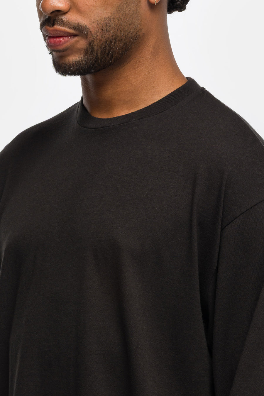 Cashmere Blend L/S T-Shirt in Black