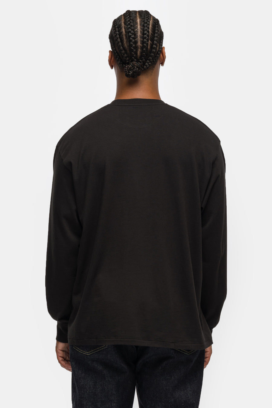 Cashmere Blend L/S T-Shirt in Black